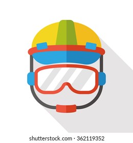 worker helmet flat icon