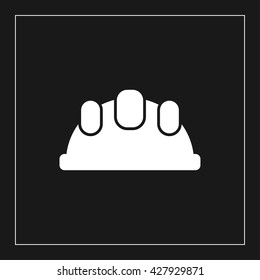 worker helmet icon. hard hat vector illustration