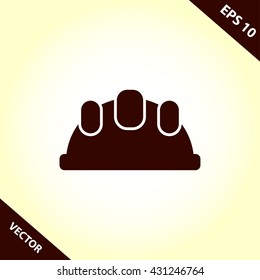 worker helmet icon. hard hat vector illustration