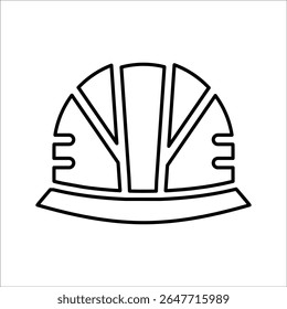 Worker Helmet Icon, Line Vector graphics