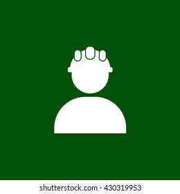 worker with helmet icon. worker with helmet vector illustration
