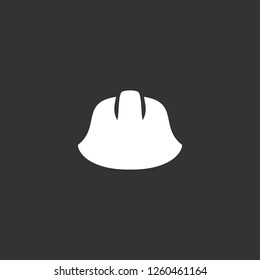 worker helmet icon vector. worker helmet sign on black background. worker helmet icon for web and app