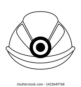 Worker helmet with light symbol vector illustration graphic design