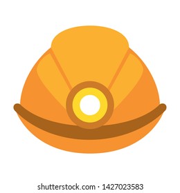 Worker helmet with light symbol vector illustration graphic design