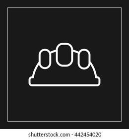 worker helmet line icon
