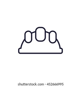 worker helmet line icon