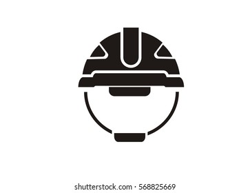 worker helmet simple icon
