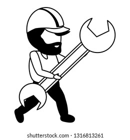 worker holding wrench tool