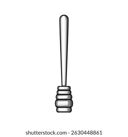 worker honey dipper stick cartoon. drone comb, extraction bottling, raw organic worker honey dipper stick sign. isolated symbol vector illustration