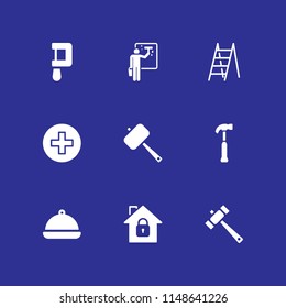 worker icon. 9 worker vectors with cleaning, ladder, room service and hammer icons for web and mobile app