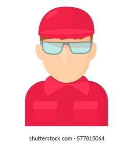 Worker icon. Cartoon illustration of worker vector icon for web