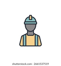 worker icon collection .design style with background