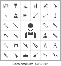 Worker Icon. Construction icons universal set for web and mobile