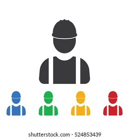 Worker icon. Construction tools icons universal set for web and mobile