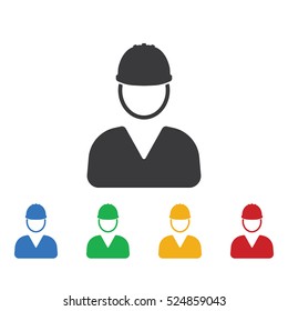 Worker icon. Construction tools icons universal set for web and mobile