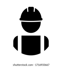 Arbeitersymbol. Bauarbeitersymbol. Vektorillustration.
