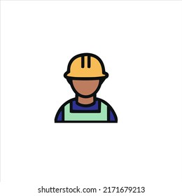 Worker icon design stock illustration on white background