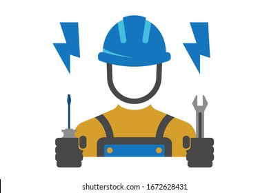 Worker icon design, technician icon