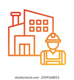 Worker Icon Element For Design