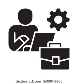 Worker Icon Element for Design