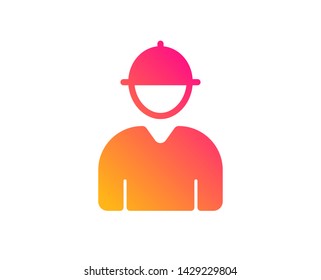 Worker icon. Engineer Profile sign. Male Person silhouette symbol. Classic flat style. Gradient engineer icon. Vector