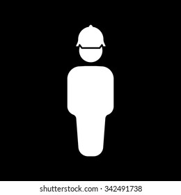 The worker icon. Engineer and repair, technician, builder symbol. Flat Vector illustration