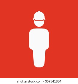 The worker icon. Engineer and repair, technician, builder symbol. Flat Vector illustration