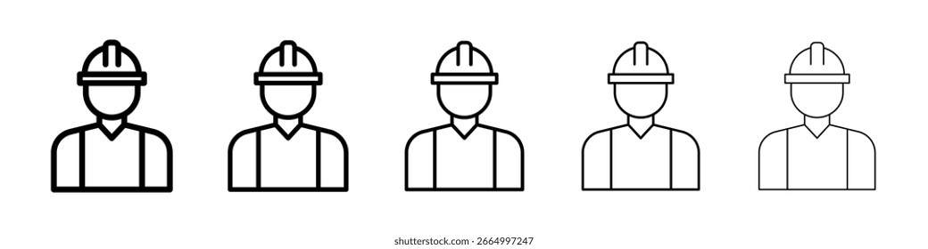 Icono de trabajador lleno de concepto de signo plano para el Diseño web.