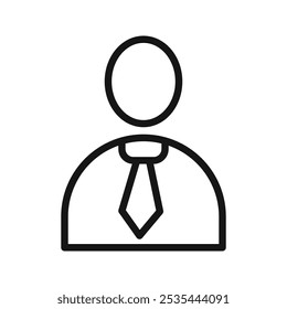 Icono de trabajador Ilustración de arte plano en esquema
