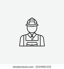 Worker icon isolated on white background