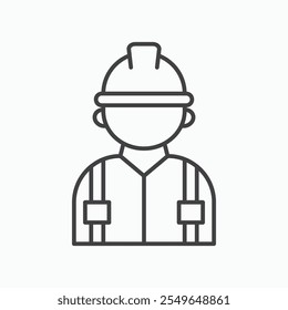 Worker icon isolated on white background