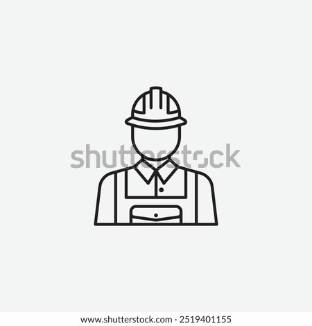Worker icon isolated on white background