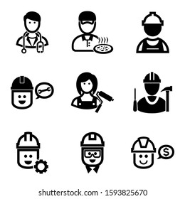 worker icon isolated sign symbol vector illustration - Collection of high quality black style vector icons
