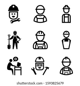 worker icon isolated sign symbol vector illustration - Collection of high quality black style vector icons
