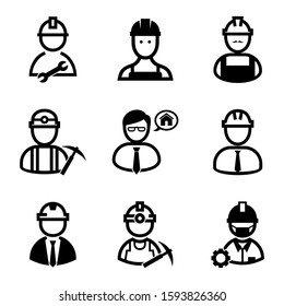 worker icon isolated sign symbol vector illustration - Collection of high quality black style vector icons
