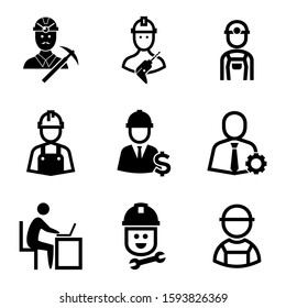 worker icon isolated sign symbol vector illustration - Collection of high quality black style vector icons
