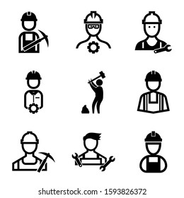 worker icon isolated sign symbol vector illustration - Collection of high quality black style vector icons
