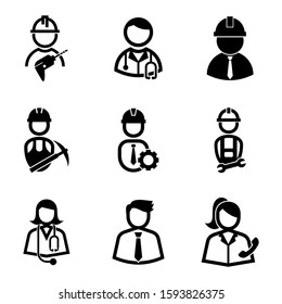 worker icon isolated sign symbol vector illustration - Collection of high quality black style vector icons

