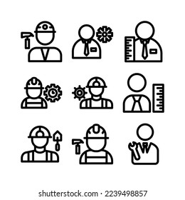 worker icon or logo isolated sign symbol vector illustration - Collection of high quality black style vector icons
