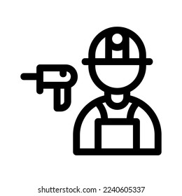 worker icon or logo isolated sign symbol vector illustration - high quality black style vector icons
