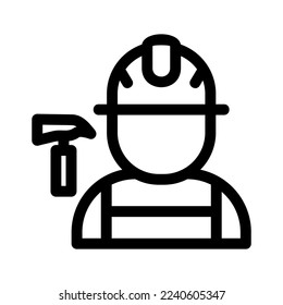 icono de trabajo o logotipo símbolo de signo aislado ilustración vectorial - iconos vectoriales de estilo negro de alta calidad
