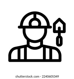 worker icon or logo isolated sign symbol vector illustration - high quality black style vector icons

