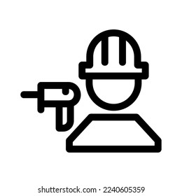 icono de trabajo o logotipo símbolo de signo aislado ilustración vectorial - iconos vectoriales de estilo negro de alta calidad
