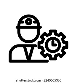 worker icon or logo isolated sign symbol vector illustration - high quality black style vector icons
