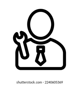worker icon or logo isolated sign symbol vector illustration - high quality black style vector icons
