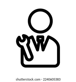 worker icon or logo isolated sign symbol vector illustration - high quality black style vector icons
