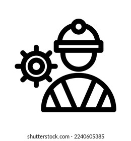 worker icon or logo isolated sign symbol vector illustration - high quality black style vector icons
