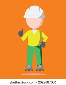 a worker icon on illustrator vector design