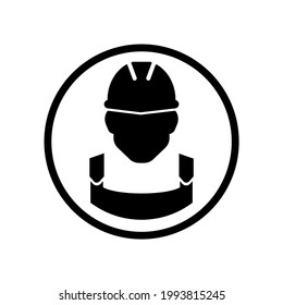 Arbeitersymbol auf weißem Hintergrund