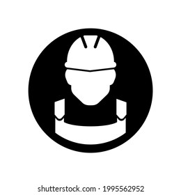 Arbeitersymbol auf weißem Hintergrund